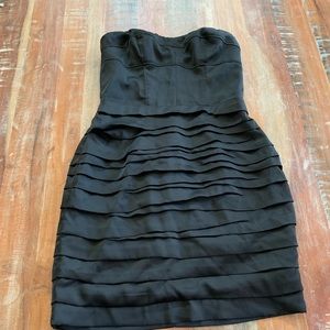 Strapless black dress